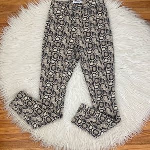 Good American Good Legs Snake Print Skinny Jeans